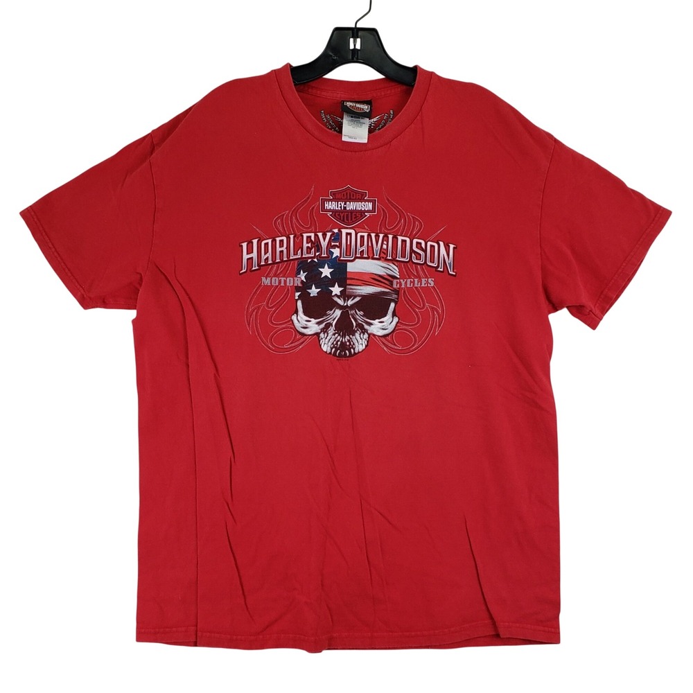 Harley-Davidson Chandler AZ T-Shirt Mens XL Red Skull Snake Biker Graphic